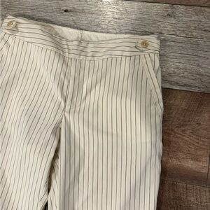 Club Monaco Cream Striped Pants